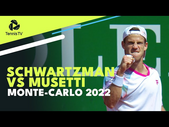 Brilliant Shots In An Electric Atmosphere! ️ Diego Schwartzman v Lorenzo Musetti | Monte-Carlo 2022
