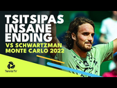 INSANE Stefanos Tsitsipas Dive And Match Point vs Diego Schwartzman | Monte Carlo 202