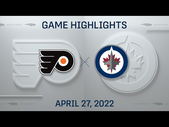 NHL Highlights | Flyers vs. Jets - Apr 27, 2022