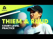 Dominic Thiem & Casper Ruud Court-Level Practice | Madrid 2022