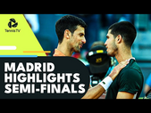 Djokovic vs Carlos Alcaraz Epic; Tsitsipas vs Zverev | Madrid 2022 Semi-Final Highlights