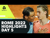Nadal vs Shapovalov Rollercoaster; Djokovic & Wawrinka Renew Rivalry | Rome 2022 Highlights Day 5