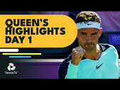 Dimitrov vs Norrie; Fritz, Cilic, Draper, In Action | Queen's 2022 Day 1 Highlights