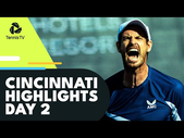 Murray Battles Wawrinka; Berrettini Faces Tiafoe | Cincinnati 2022 Day 2 Highlights