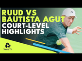 Casper Ruud vs Roberto Bautista Agut Court Level Highlights | Montreal 2022