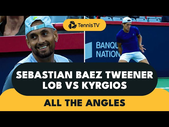 Sebastian Baez Tweener Lob vs Kyrgios: All The Angles | Montreal 2022