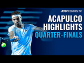 Tsitsipas Duels With Auger-Aliassime; Dimitrov vs Musetti | Acapulco 2021 Quarter-Final Highlights
