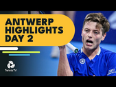 Goffin vs Bailly in Late-Night Thriller; Cerundolo, Huesler Feature | Antwerp 2022 Highlights Day 2