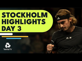 Tsitsipas Battles Cressy; Norrie, Shapovalov & More Feature | Stockholm 2022 Highlights Day 3