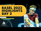 Ruud Battles Wawrinka; Murray & Bautista Agut Also In Action | Basel 2022 Highlights Day 2