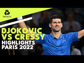 Novak Djokovic Faces Maxime Cressy To Begin 2022 Paris Campaign | Highlights