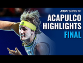 Zverev and Tsitsipas Battle for the Title | Acapulco Final Highlights