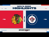 NHL Highlights | Blackhawks vs. Jets - November 5, 2022