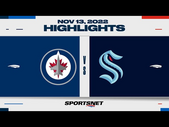NHL Highlights | Jets vs. Kraken - November 13, 2022