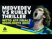THRILLING Daniil Medvedev vs Andrey Rublev Highlights | Nitto ATP Finals 2022