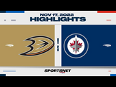 NHL Highlights | Ducks vs. Jets - November 17, 2022