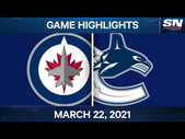 NHL Game Highlights | Jets vs. Canucks – Mar. 22, 2021
