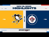 NHL Highlights | Penguins vs. Jets - November 19, 2022