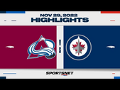 NHL Highlights | Avalanche vs. Jets - November 29, 2022