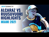Carlos Alcaraz vs Emil Ruusuvuori Highlights | Miami Open 2021