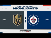 NHL Highlights | Golden Knights vs. Jets - December 13, 2022