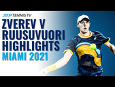 Alexander Zverev v Emil Ruusuvuori Highlights | Miami Open 2021