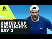 Wawrinka Faces Bublik; Berrettini, Sakkari & Garcia Also Feature! | United Cup 2023 Highlights Day 2