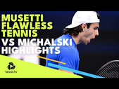 FLAWLESS Lorenzo Musetti Tennis vs Michalski | United Cup 2023 Highlights