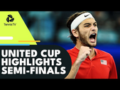 Tsitsipas vs Berrettini Thriller, Fritz, Keys & More! | United Cup 2023 Semi-Final Highlights Day 2