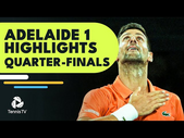 Djokovic Plays Shapovalov, Medvedev & Sinner Both Feature | Adelaide 1 Quarter-Final Highlights