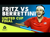Fritz WINS United Cup For USA  | Taylor Fritz vs Matteo Berrettini Highlights