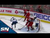 Red Wings' Copp Delivers Slick Backhand Pass To Set Up Berggren Goal vs. Jets
