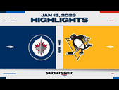NHL Highlights | Jets vs. Penguins - January 13, 2023