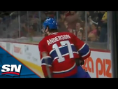 Canadiens' Josh Anderson Chips Puck In To Clean Up Great Rush vs. Jets