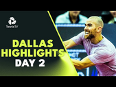 Isner Takes On Tseng; Mannarino vs Johnson | Dallas 2023 Day 2 Highlights