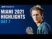 Medvedev Takes on Tiafoe; Korda Challenges Schwartzman | Miami 2021 Highlights Day 7