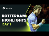 Wawrinka & Dimitrov In Action; Carreno Busta Battles Gasquet | Rotterdam 2023 Highlights Day 1