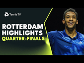 Medvedev vs Auger-Aliassime, Sinner Faces Wawrinka & More | Rotterdam 2023 Highlights Quarter-Finals