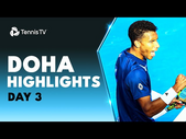 Murray Battles Zverev; Medvedev, Rublev & Auger-Aliassime All Feature | Doha 2023 Day 3 Highlights