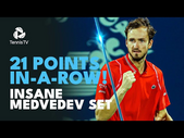 21 Points IN-A-ROW  Insane Daniil Medvedev Set vs Coric! | Dubai 2023 Highlights