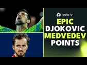 EPIC Novak Djokovic vs Daniil Medvedev Points in Dubai Battle!| Dubai 2023 Highlights