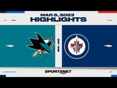 NHL Highlights | Sharks vs. Jets - March 6, 2023