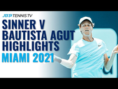 Jannik Sinner v Roberto Bautista Agut Highlights | Miami Open 2021