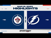 NHL Highlights | Jets vs. Lightning - March 12, 2023