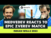 Daniil Medvedev Reacts To Dramatic Win vs Alexander Zverev ️ | Indian Wells 2023