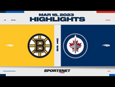 NHL Highlights | Bruins vs. Jets - March 16, 2023