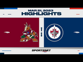 NHL Highlights | Coyotes vs. Jets - March 21, 2023