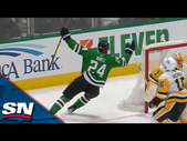 Roope Hintz Jets In And Carves Up Penguins Defence To Open Scoring For Stars