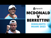 Mackenzie McDonald vs Matteo Berrettini Exciting Battle | Miami 2023