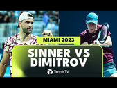 Jannik Sinner Faces Off Against Grigor Dimitrov | Miami 2023 Highlights